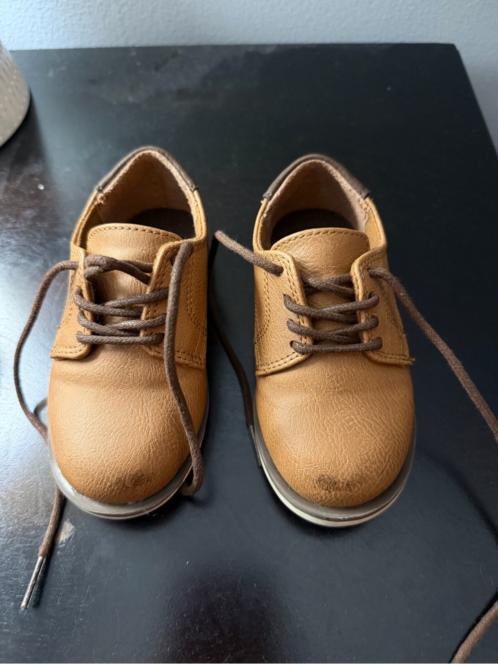 Classic Brown Toddler Lace-Up Shoes